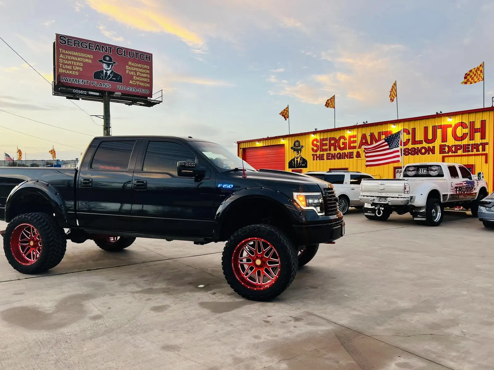 Lifted Ford F-150 at Sergeant Clutch
