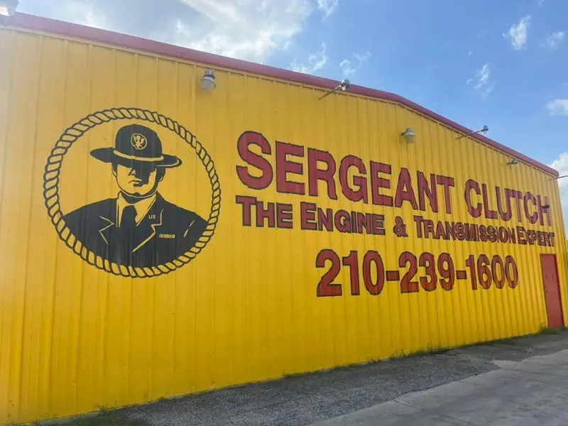 Yellow Sergeant Clutch building on Walzem Road, San Antonio